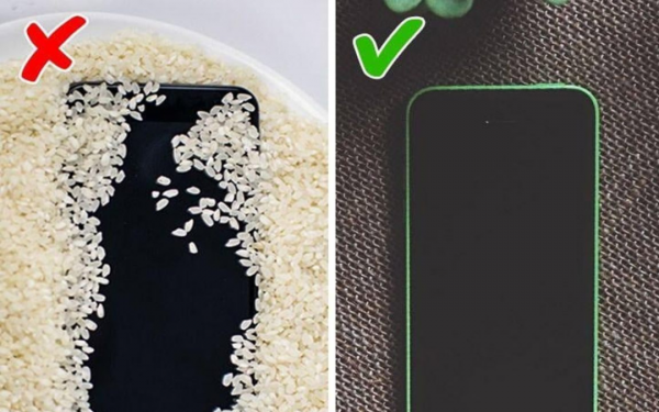 When the phone is stuck in water, if it is buried in a rice bucket, it will be damaged even more. Smart people will handle it like this.