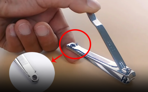 Small round hole at the end of the nail clipper