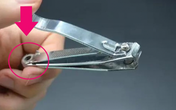 Small hole in the nail clipper