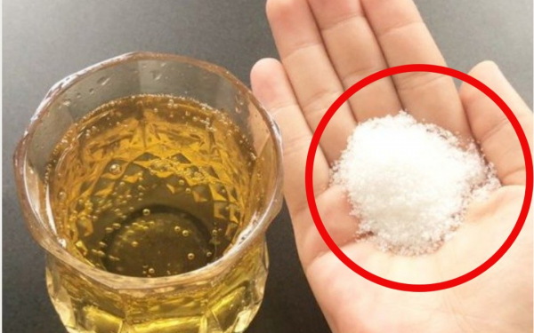 Pour beer into salt