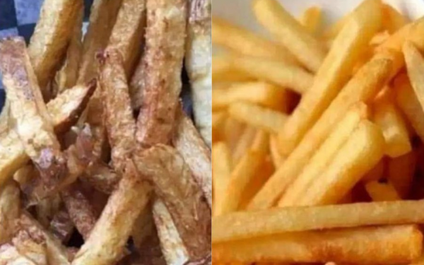 Homemade fries and restaurant fries