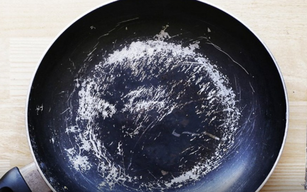 The pan has lost its non-stick coating, don't throw it away