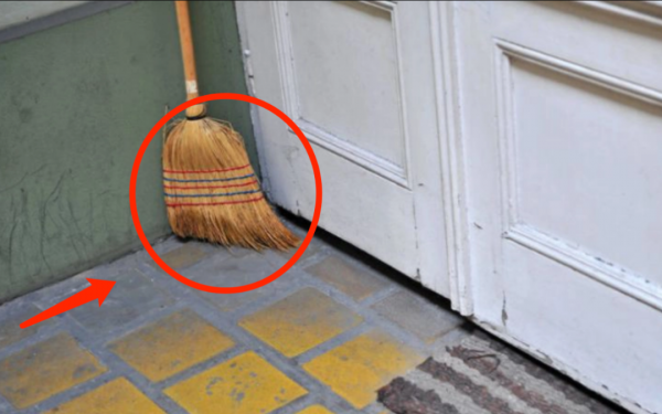 Don't place the broom in the following spots