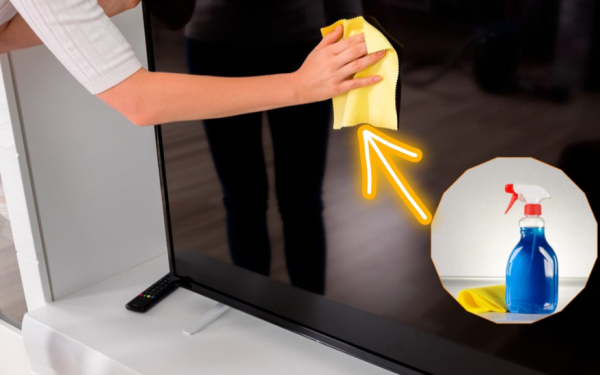 Don't wipe the TV screen with plain water