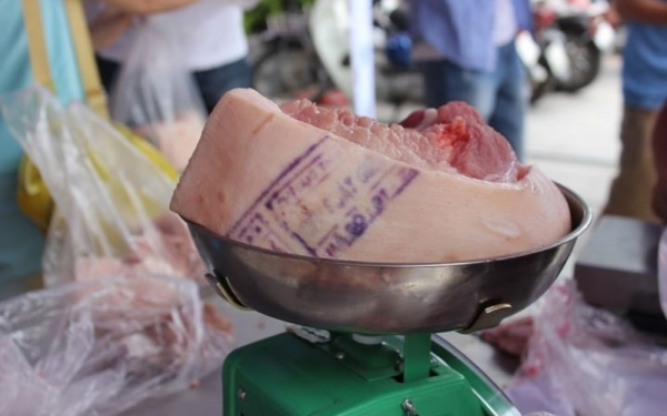 Is the inspection mark on pork harmful?