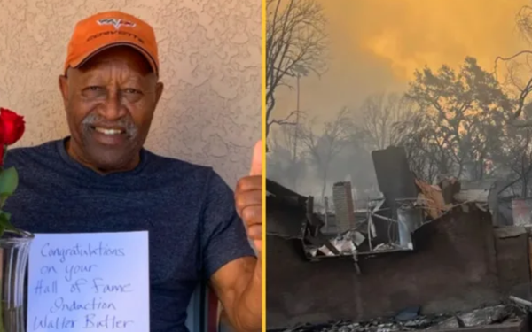 The hero lost his 60-year home in the devastating fires