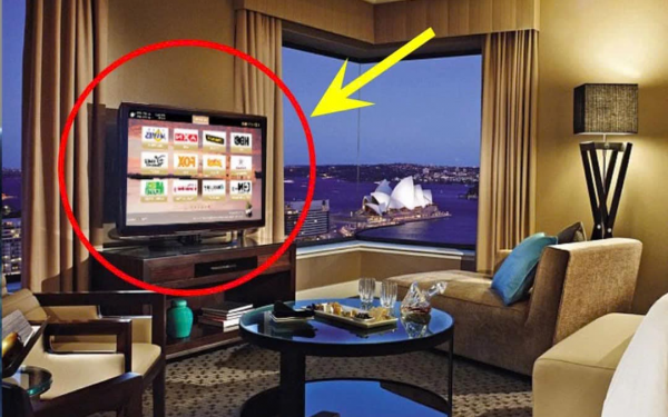 Smart people unplug the TV when checking into a hotel room