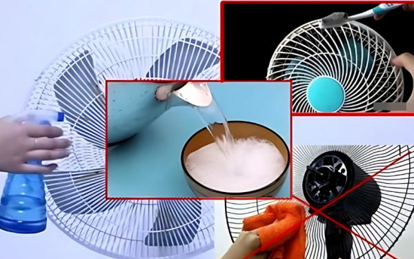 How to clean fan blades without removing the frame